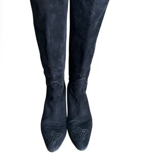 Maud Frizon Black Suede Women's Boots Size 7.5